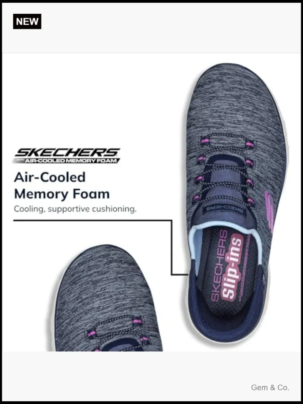 Hands-Free Slip-On Sneakers with Memory Foam Insole